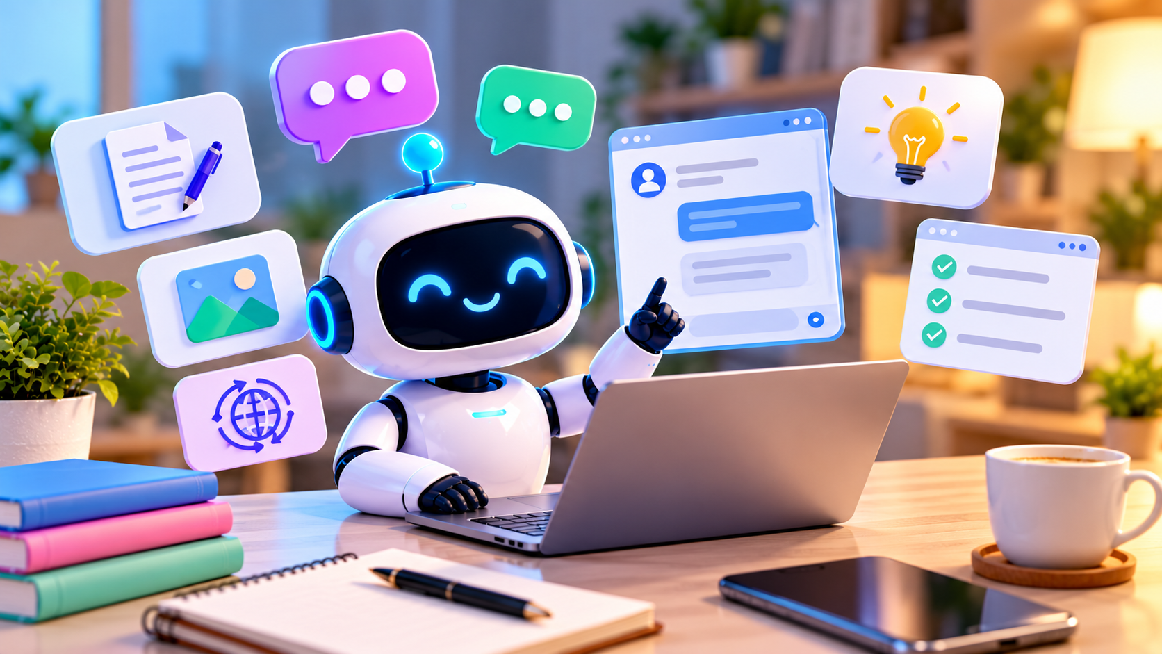 AI Chatbots & Assistants for Beginners illustrative cover