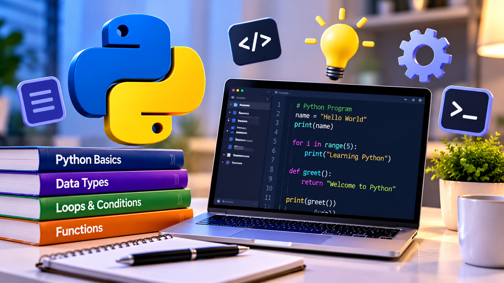 Python Programming for Beginners illustrative cover